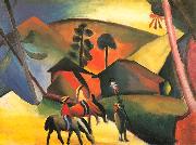 August Macke Indianer auf Pferden France oil painting artist